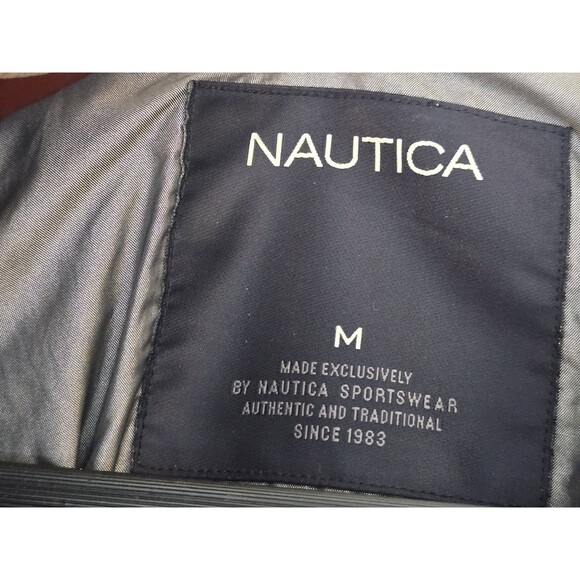 Nautica Coat Mens M Black‎ Down Puffer Outdoor Winter Warm Fall Full Zip - Picture 4 of 10
